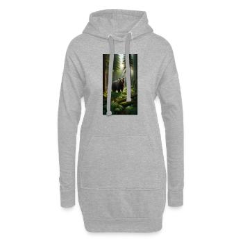 Braunbär - Hoodie-Kleid - Grau meliert - Vorne