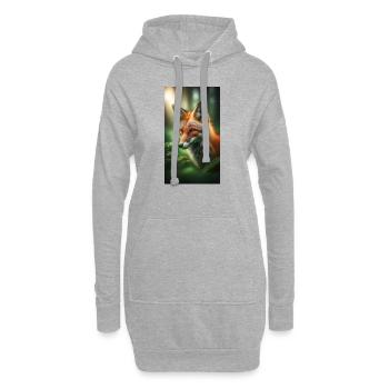 Fuchs - Hoodie-Kleid - Grau meliert - Vorne