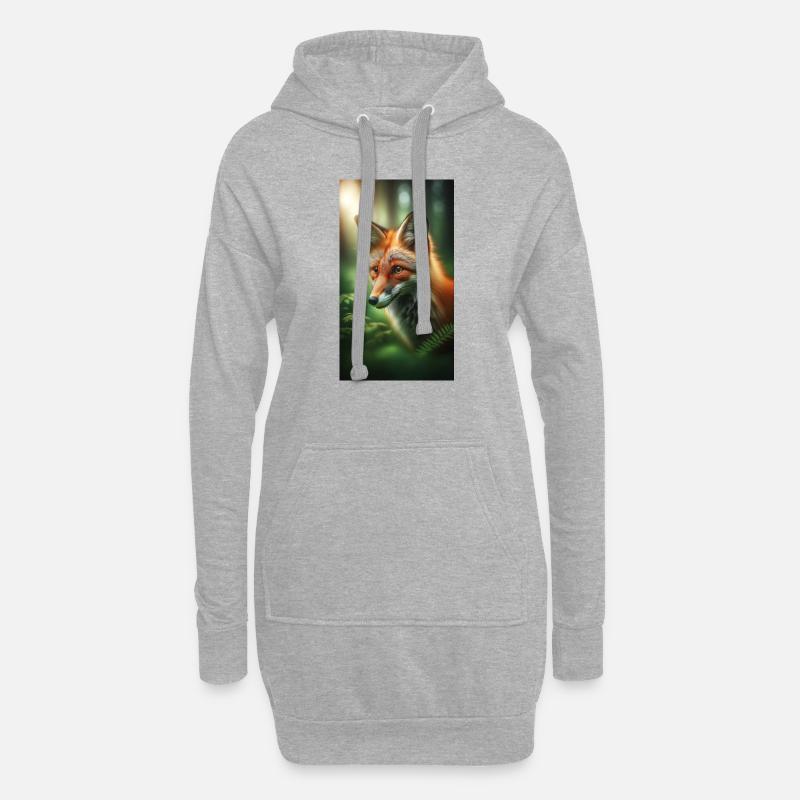 Fuchs - Hoodie-Kleid - Grau meliert