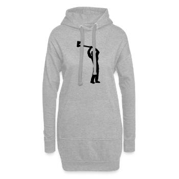 Holzfäller - Hoodie-Kleid - Grau meliert - Vorne