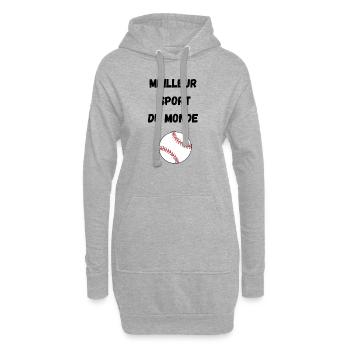 Best sport - Sweat-shirt à capuche long Femme - gris chiné - Devant
