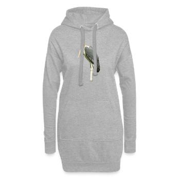cigogne - Sweat-shirt à capuche long Femme - gris chiné - Devant