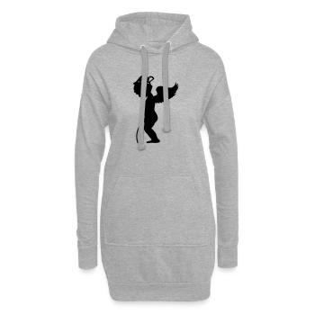 Pause sur le - d’ange - Sweat-shirt à capuche long Femme - gris chiné - Devant