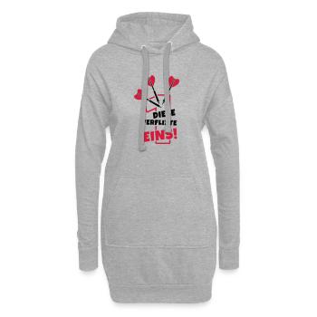 dart humor dartpfeile - Hoodie-Kleid - Grau meliert - Vorne