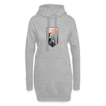 Wandern - Hoodie-Kleid - Grau meliert - Vorne