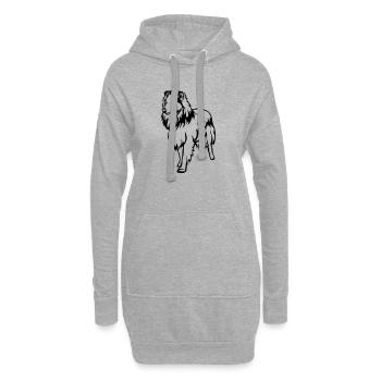 Sheltie - Hoodie-Kleid - Grau meliert - Vorne