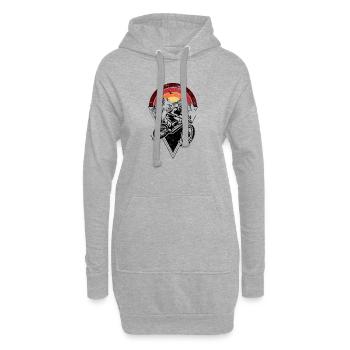 Sunset Ridge Silhouette Bogen - Hoodie-Kleid - Grau meliert - Vorne