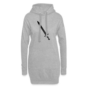 Épée - Sweat-shirt à capuche long Femme - gris chiné - Devant