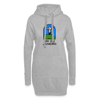 Rio de Janeiro - Hoodie-Kleid - Grau meliert - Vorne