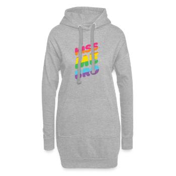 Mois de la fierté LGBTQ - Kiss Me Bro - Sweat-shirt à capuche long Femme - gris chiné - Devant