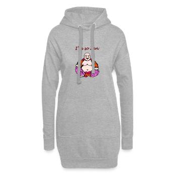 Illustration humoristique de yoga zen - Sweat-shirt à capuche long Femme - gris chiné - Devant