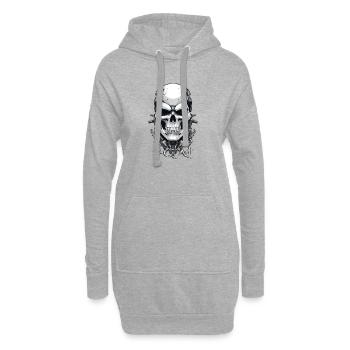 Totenkopf B.C Kunst - Hoodie-Kleid - Grau meliert - Vorne