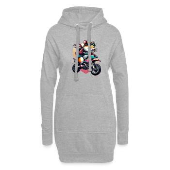 Hamster cool sur Enduro Motocross - Sweat-shirt à capuche long Femme - gris chiné - Devant