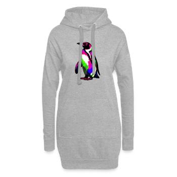 Pingouin - Sweat-shirt à capuche long Femme - gris chiné - Devant