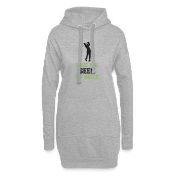 Golf - Hast du meine Bälle gesehen? - Hoodie-Kleid - Grau meliert - Vorne