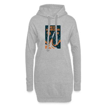 Prochain horizon Lancement de la fusée - Sweat-shirt à capuche long Femme - gris chiné - Devant