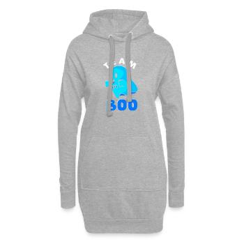 Gender Reveal Halloween Werdender Papa - Hoodie-Kleid - Grau meliert - Vorne