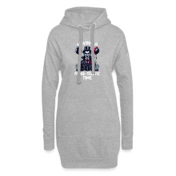 Vampir Zirkus Fang-tastic - Hoodie-Kleid - Grau meliert - Vorne