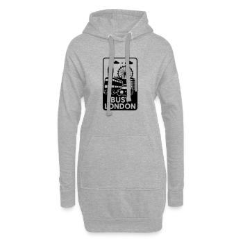 busy london - Hoodie-Kleid - Grau meliert - Vorne