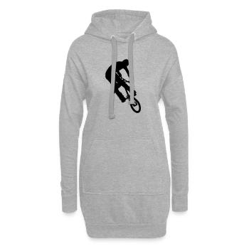Fahrrad - Hoodie-Kleid - Grau meliert - Vorne
