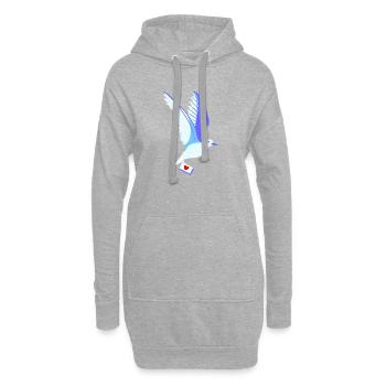 Taube - Hoodie-Kleid - Grau meliert - Vorne