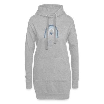 Rainbow after the Storm – Hoffnung & Liebe - Hoodie-Kleid - Grau meliert - Vorne