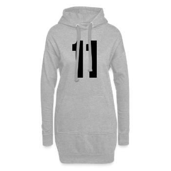 11 Nummern - Hoodie-Kleid - Grau meliert - Vorne