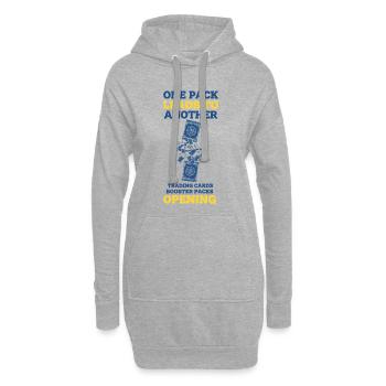 Ein Stapel führt zu einer weiteren Eröffnung von Sammelkarten - Hoodie-Kleid - Grau meliert - Vorne