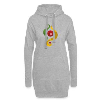 Yoga design_42 - Sweat-shirt à capuche long Femme - gris chiné - Devant