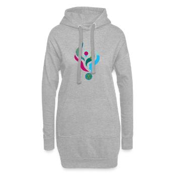 yoga-design_39 - Hoodie-Kleid - Grau meliert - Vorne