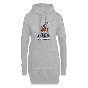Dart Papa Vatertag Geschenk Big Fish Checkout 2026 - Hoodie-Kleid - Grau meliert - Vorne