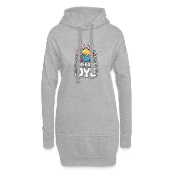 Prepare To Dye Lustiger Oster Spruch - Hoodie-Kleid - Grau meliert - Vorne
