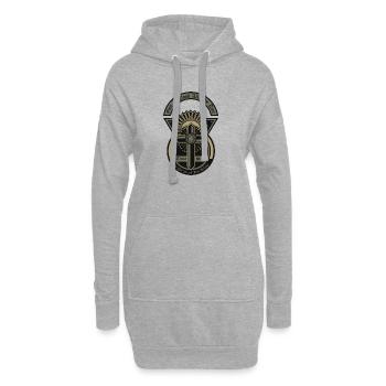 Dieu est bon tout le temps - Sweat-shirt à capuche long Femme - gris chiné - Devant