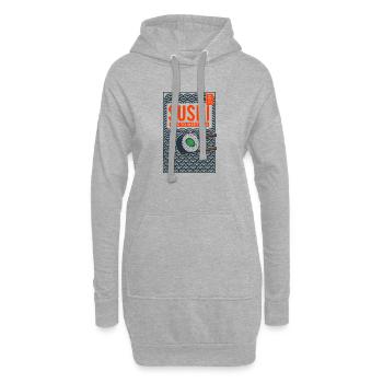 Reis, um dich zu treffen - Hoodie-Kleid - Grau meliert - Vorne