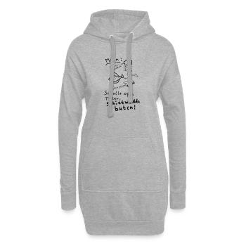 Typisch Norddeutsch Nordisch Platt Moin  - Hoodie-Kleid - Grau meliert - Vorne