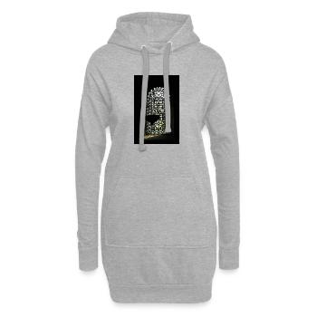 Stained Glass Window Silhouette - Hoodie Dress - heather grey - Front