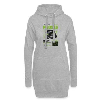 Paused Player XP Gaming Design - Hoodie-Kleid - Grau meliert - Vorne