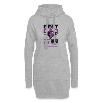 Meilleur Papa de tous les temps Style Super-héros - Sweat-shirt à capuche long Femme - gris chiné - Devant