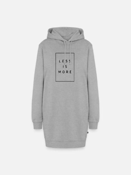Weniger ist mehr - Less is more - Hoodie-Kleid - Grau meliert