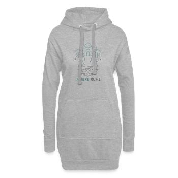 Innere Ruhe Lotus Meditation - Hoodie-Kleid - Grau meliert - Vorne