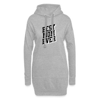 Meilleure Maman Typographie 3D Audacieuse de tous les temps - Sweat-shirt à capuche long Femme - gris chiné - Devant