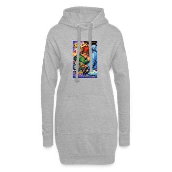 La colère est une tristesse qui n’a pas été absorbée - Sweat-shirt à capuche long Femme - gris chiné - Devant