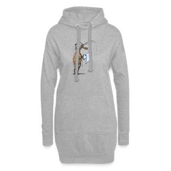insek 138 - Hoodie-Kleid - Grau meliert - Vorne