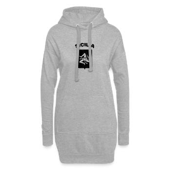 Sicilia Palermo Italienisch Wappen Sizilien - Hoodie-Kleid - Grau meliert - Vorne