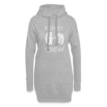 Organspender Nierentransplantation Geschenk - Hoodie-Kleid - Grau meliert - Vorne