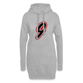 9 Zahl symbol - Hoodie-Kleid - Grau meliert - Vorne