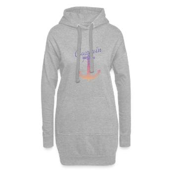 Kaptiän Captain - Hoodie-Kleid - Grau meliert - Vorne