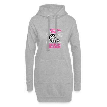 Die Königin Dartspielerin Darts Dart - Hoodie-Kleid - Grau meliert - Vorne