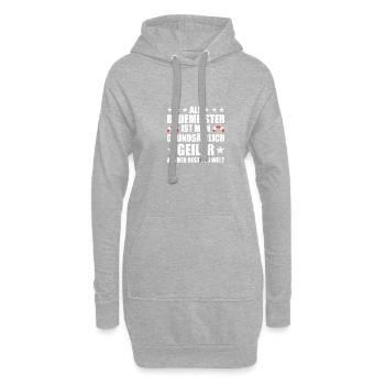 Als Bademeister Schwimmmeister - Hoodie-Kleid - Grau meliert - Vorne