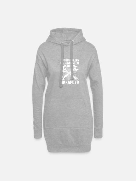 Oh! Kaputt Hausmeister Hauswart Handwerker - Hoodie-Kleid - Grau meliert